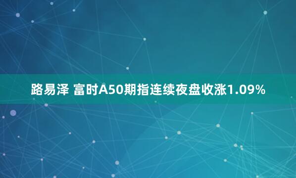 路易泽 富时A50期指连续夜盘收涨1.09%