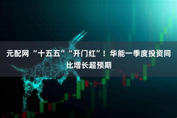 元配网 “十五五”“开门红”！华能一季度投资同比增长超预期